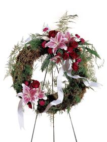 Lily and Rose Wreath