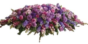 Lavender Tribute Casket Spray