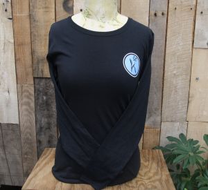 Kremp Florist Womens Black Long Sleeved Shirt