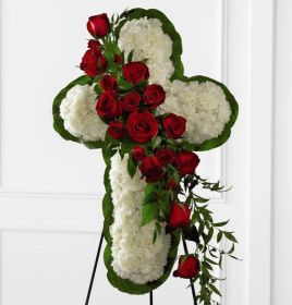 Floral Cross Easel