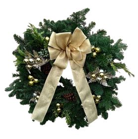 Fresh Gold Holiday Wreath
