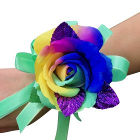 Rainbow Silk Corsage 