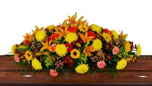 Fall Flowers Casket Spray