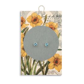 March Aquamarine Birthstone Earrings
