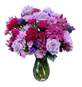Purple Blooms Vase