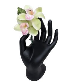 Silk Green Orchid Boutonniere