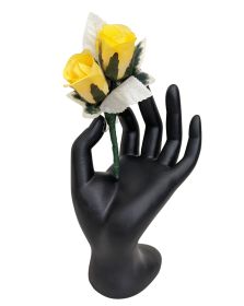 Yellow Silk Rose Boutonniere