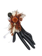 Burnt Orange Dried Flower Corsage