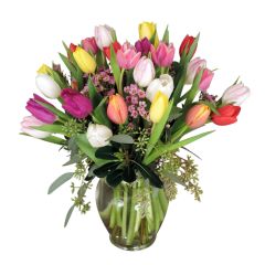 Garden vase of tulips Large