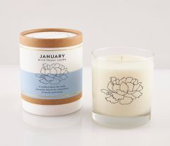 January Birth Flower Candle