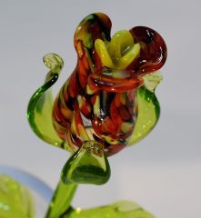 Red Marble Glass Rose