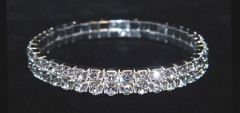 Double rhinestone bracelet for corsage