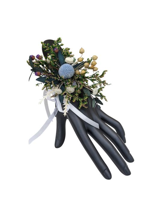 Aqua Allure Dried Flower Corsage